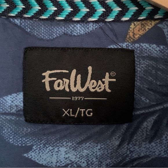 FarWest Short Sleeve Button Down Hawaiian Shirt - Picture 4 of 5